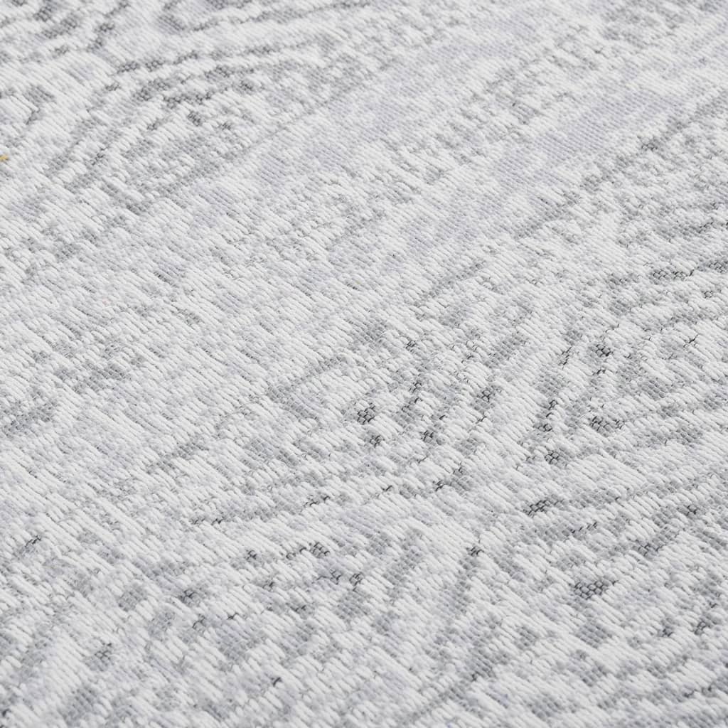 Tappeto Grigio Chiaro 100x200 cm in Cotone