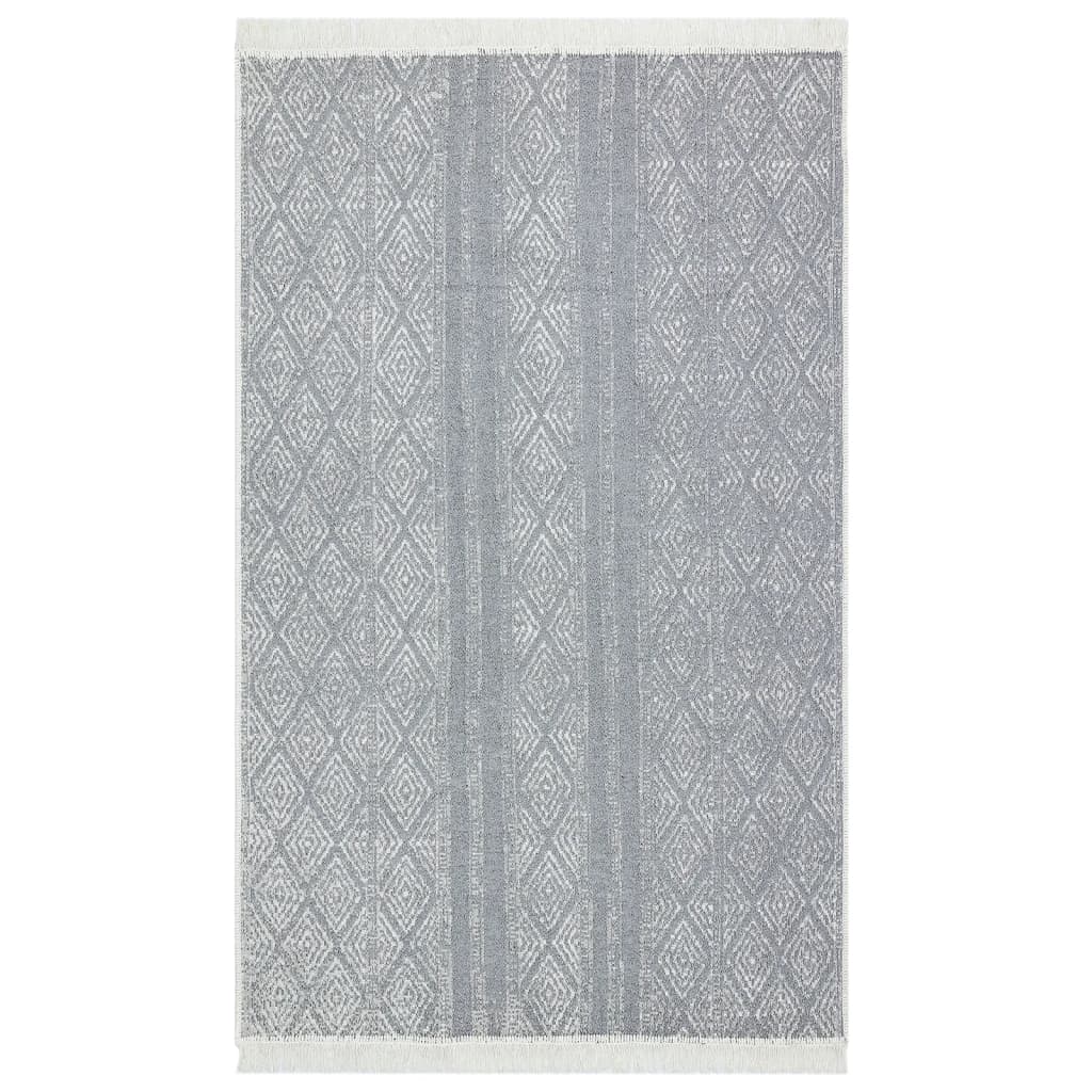 Tappeto Grigio Chiaro 160x230 cm in Cotone