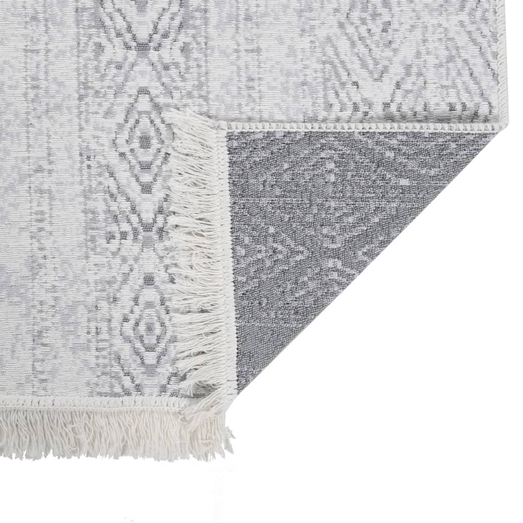Tappeto Grigio Chiaro 160x230 cm in Cotone