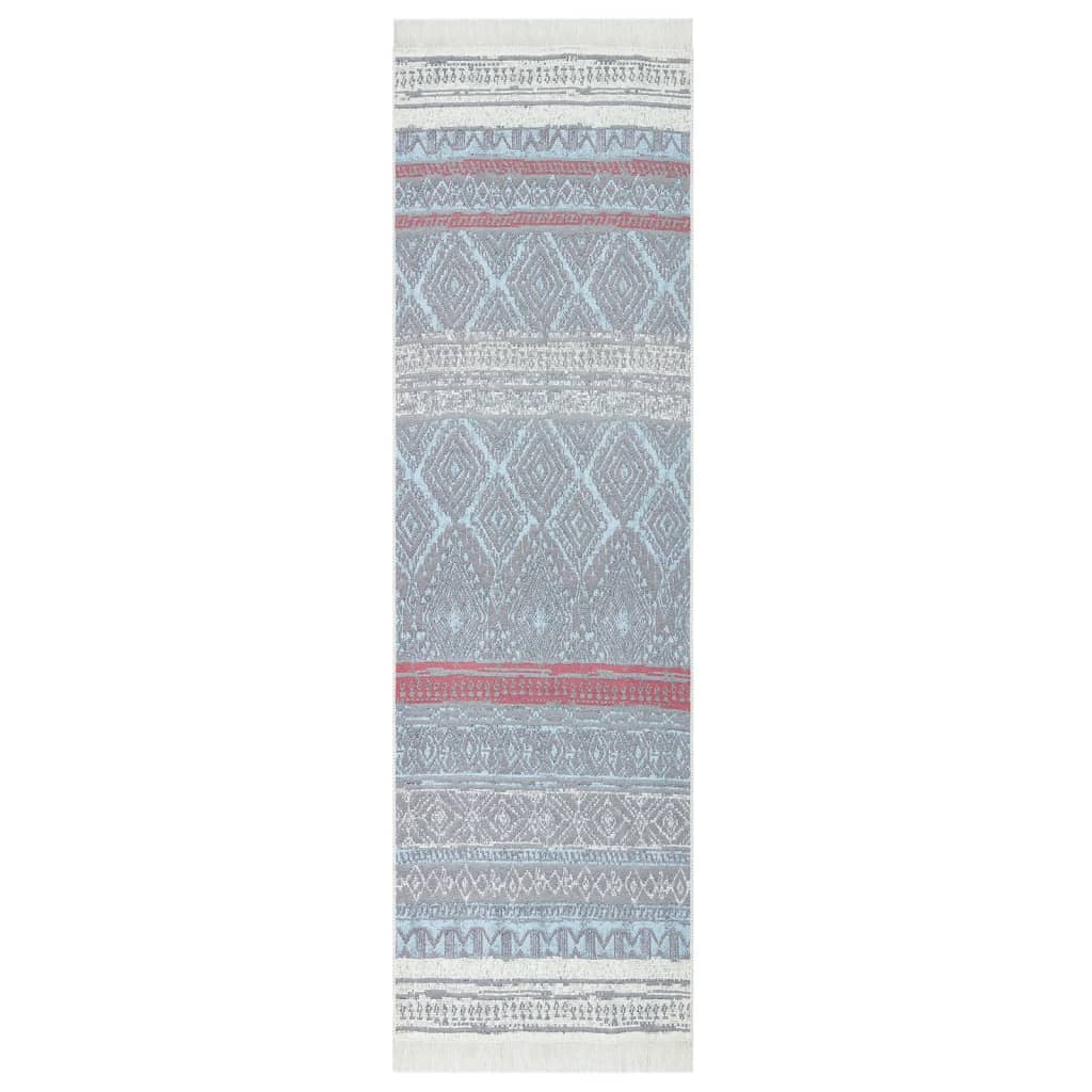 Tappeto Rosa e Acqua 80x300 cm in Cotone