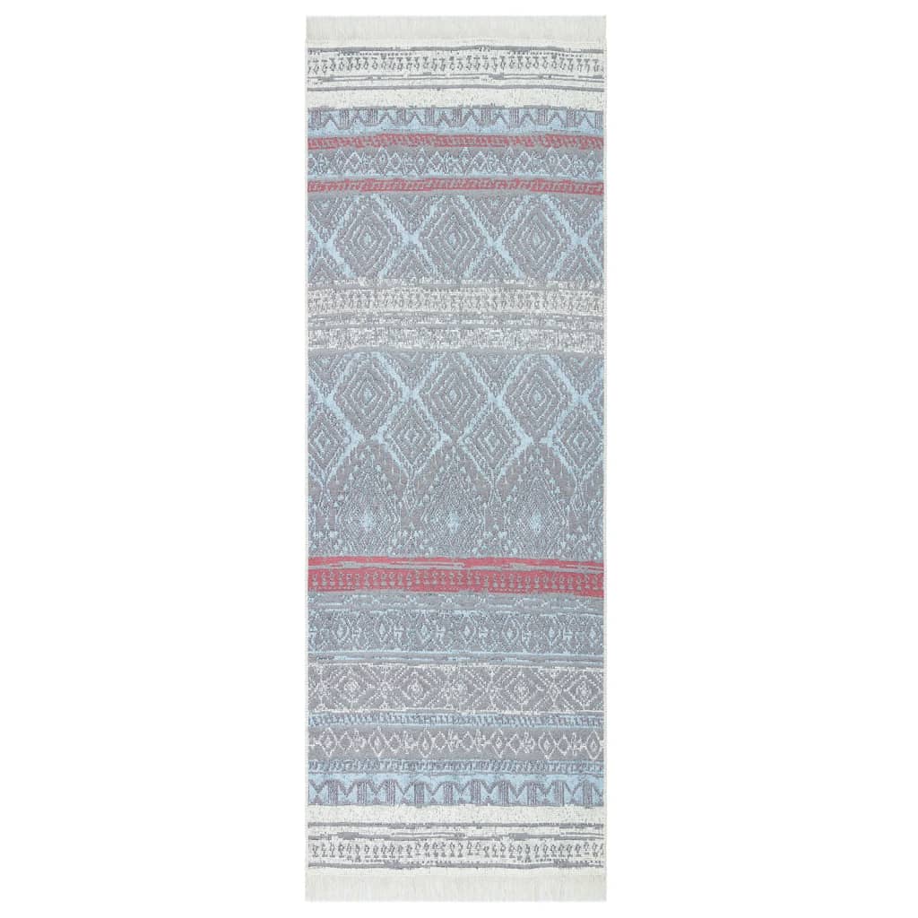 Tappeto Rosa e Acqua 100x300 cm in Cotone