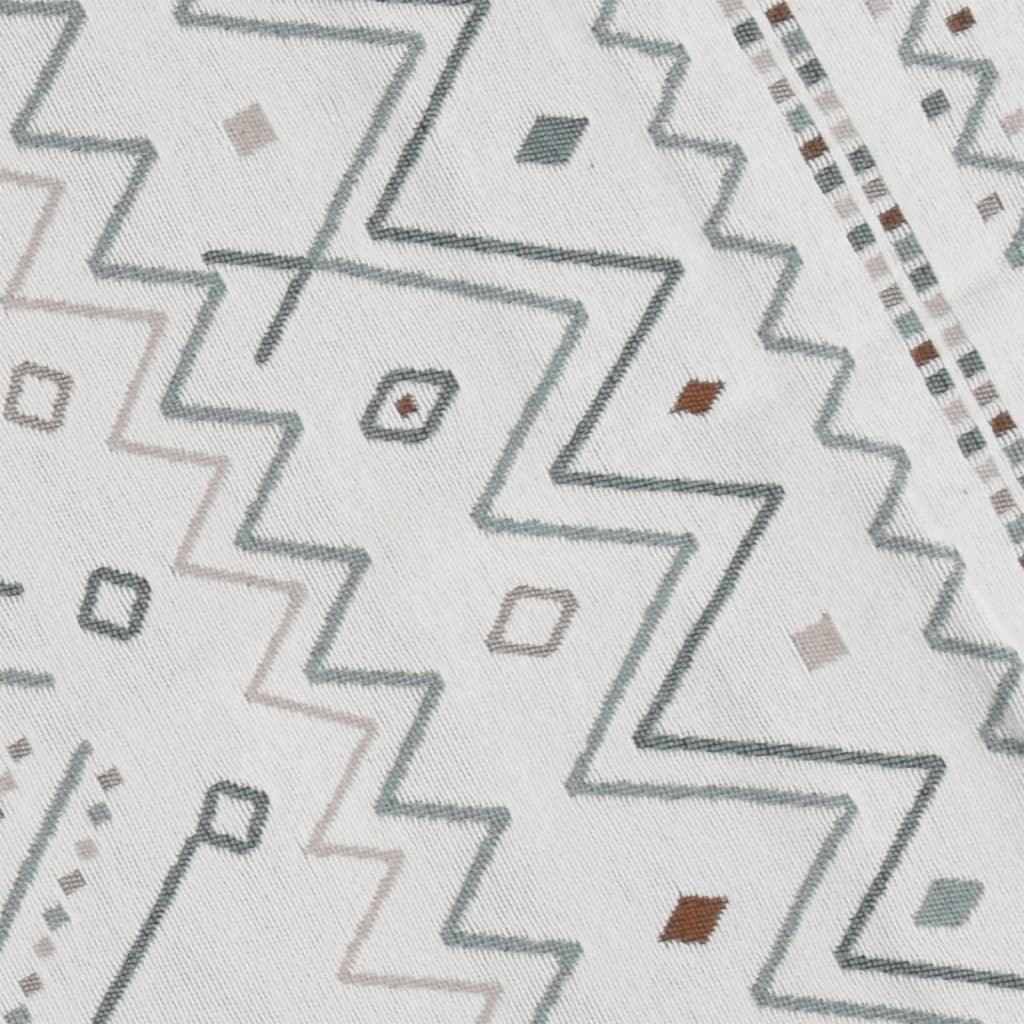 Tappeto Beige e Blu 100x200 cm in Cotone