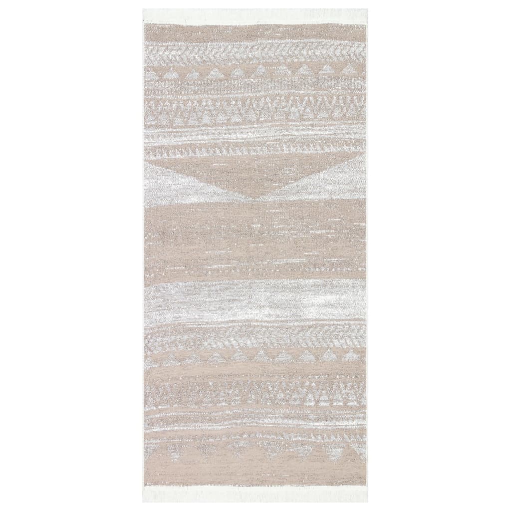Tappeto Beige 80x150 cm in Cotone