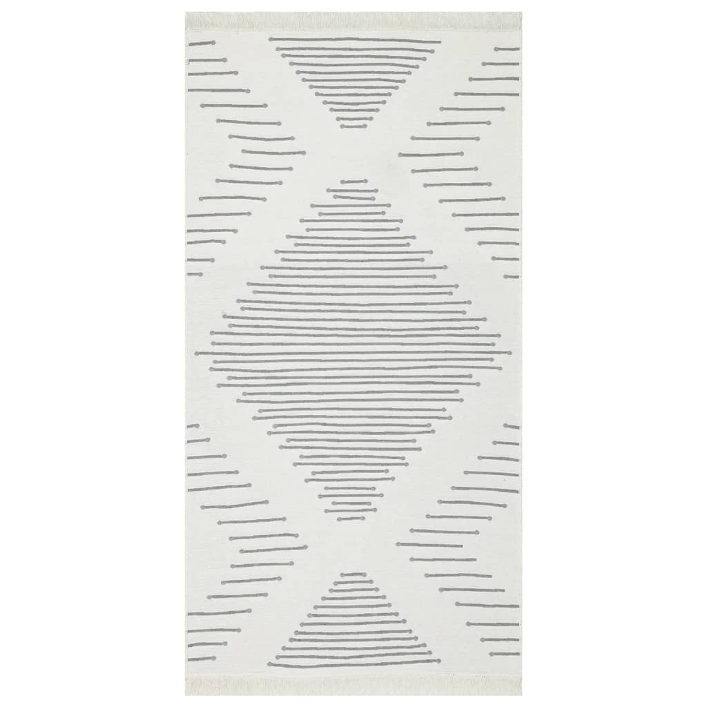 Tappeto Grigio Scuro 80x150 cm in Cotone