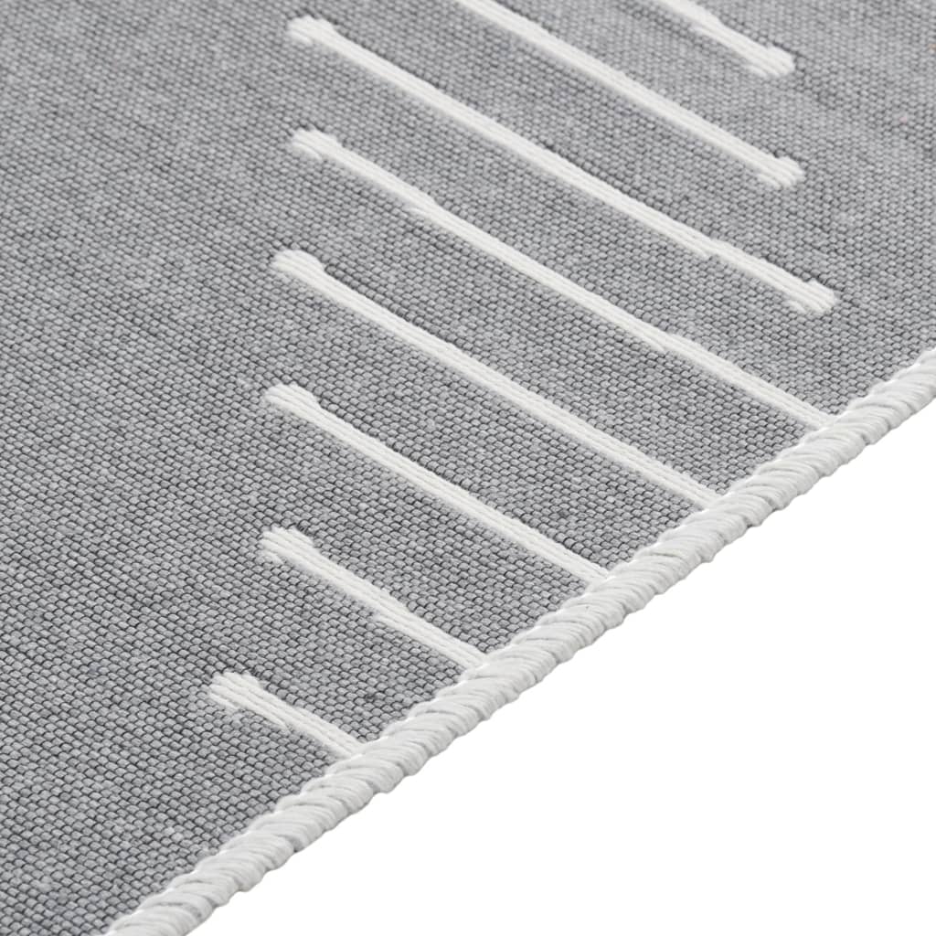 Tappeto Grigio Scuro 80x150 cm in Cotone