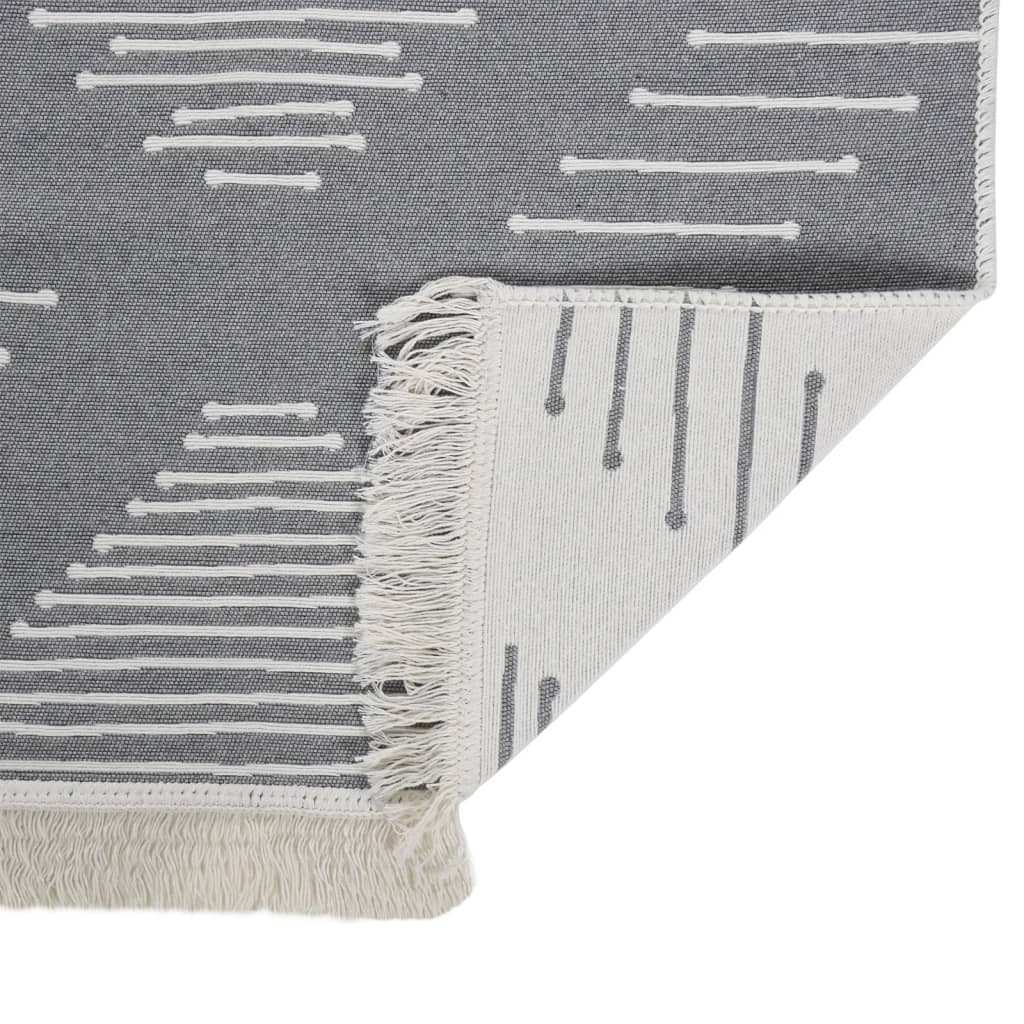 Tappeto Grigio Scuro 80x150 cm in Cotone