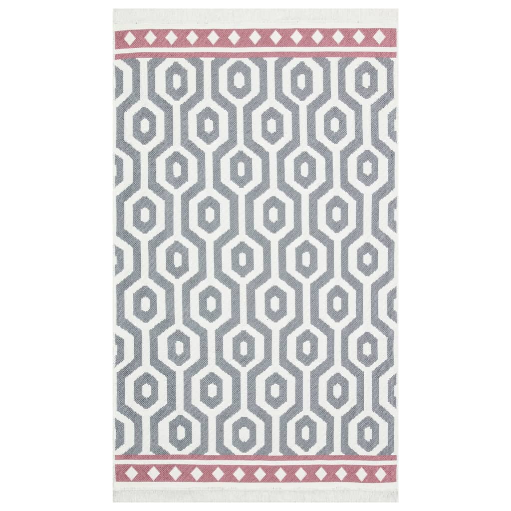 Tappeto Grigio 120x180 cm in Cotone