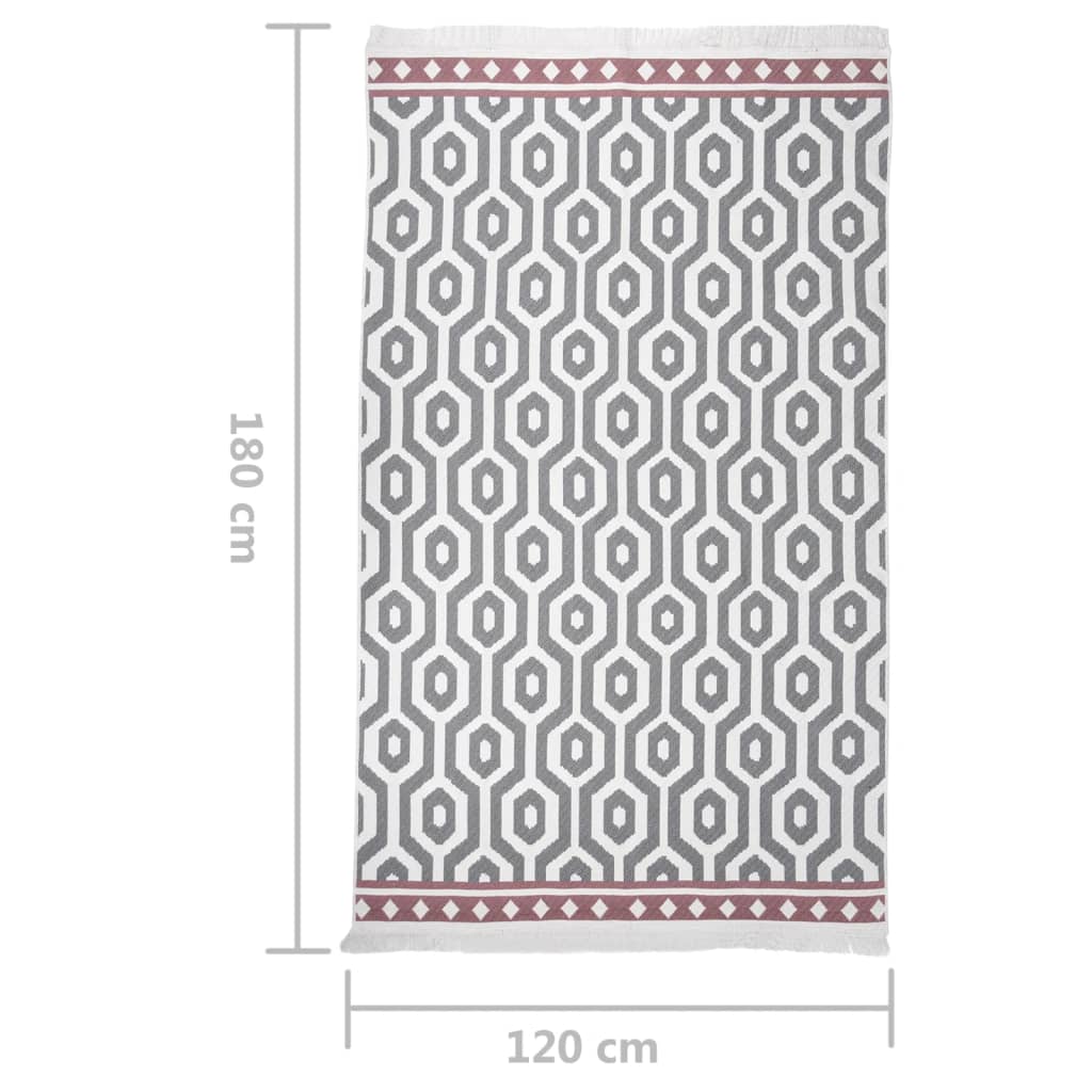 Tappeto Grigio 120x180 cm in Cotone