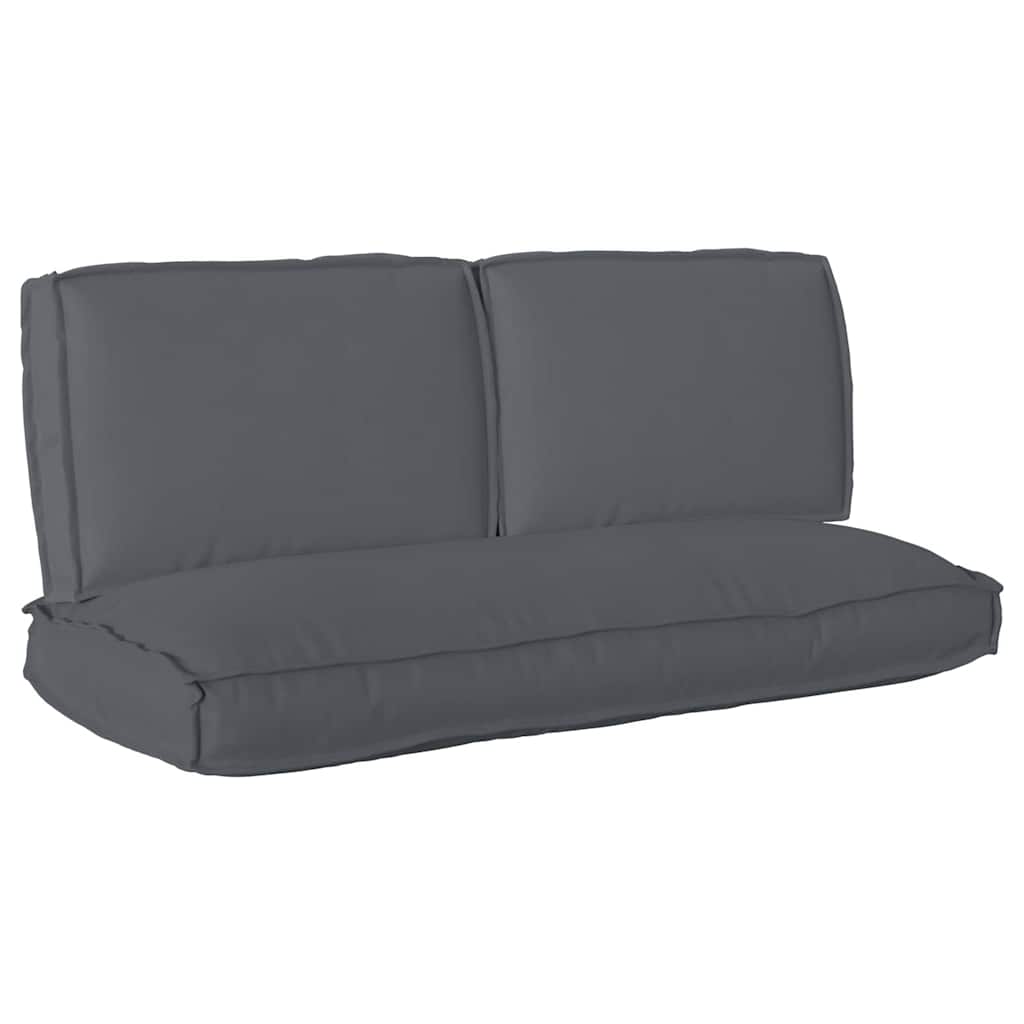 Set di Cuscini Tessuto Oxford Antracite 120 x 50 x 52 cm