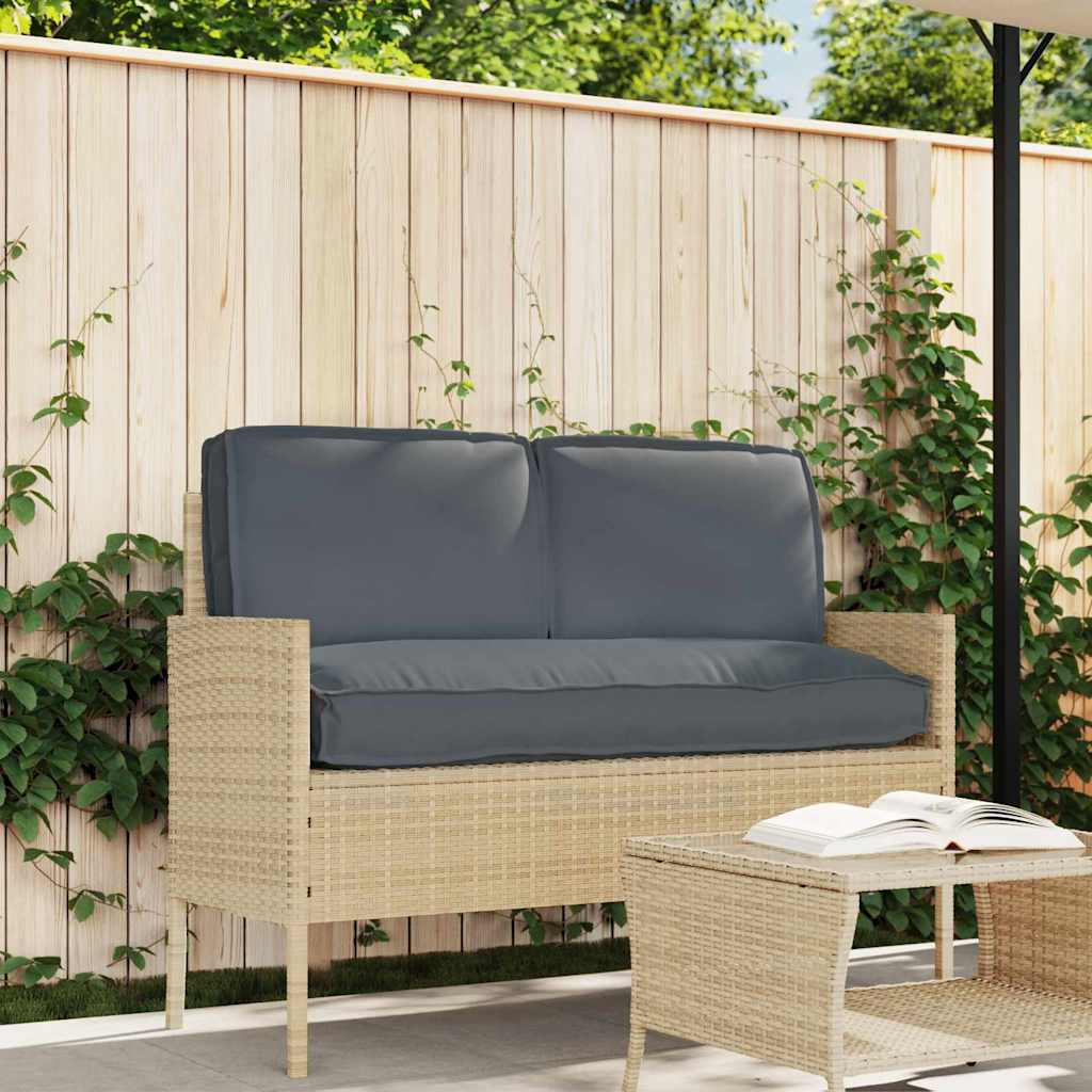 Set di Cuscini Tessuto Oxford Antracite 120 x 50 x 52 cm
