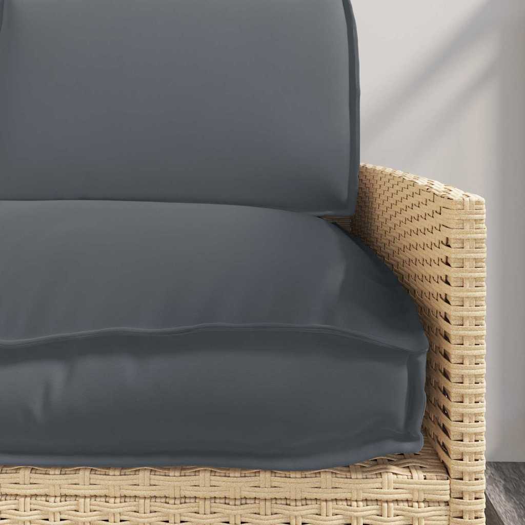 Set di Cuscini Tessuto Oxford Antracite 120 x 50 x 52 cm