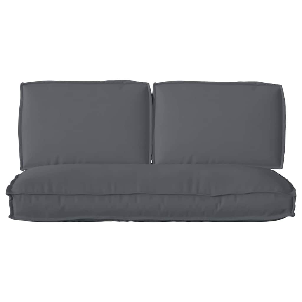 Set di Cuscini Tessuto Oxford Antracite 120 x 50 x 52 cm