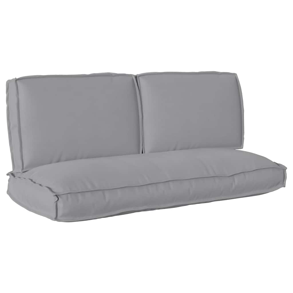 Set di Cuscini Tessuto Oxford Grigio 120 x 50 x 52 cm