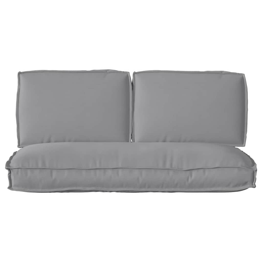 Set di Cuscini Tessuto Oxford Grigio 120 x 50 x 52 cm