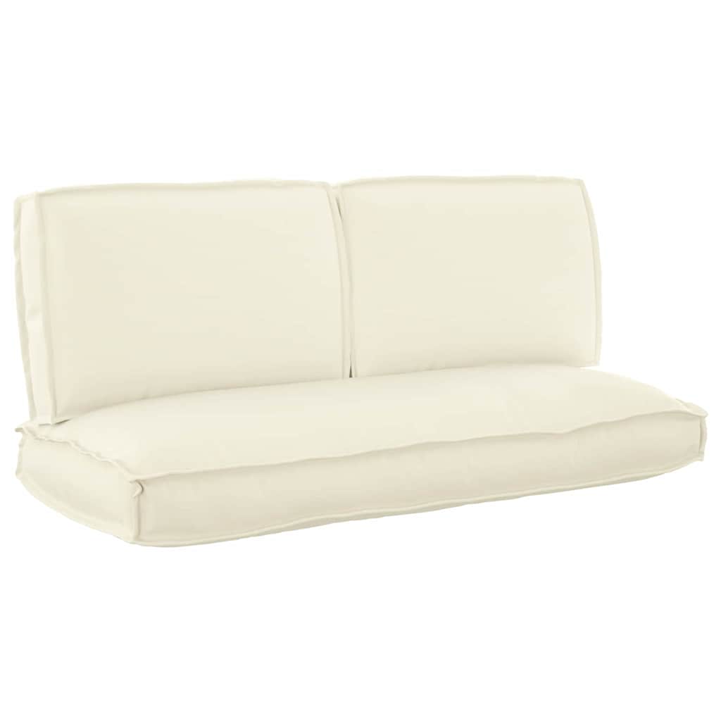 Set di Cuscini Tessuto Oxford Crema 120 x 50 x 52 cm