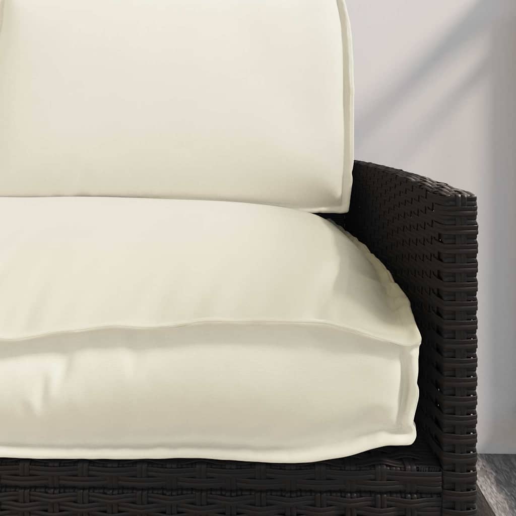 Set di Cuscini Tessuto Oxford Crema 120 x 50 x 52 cm
