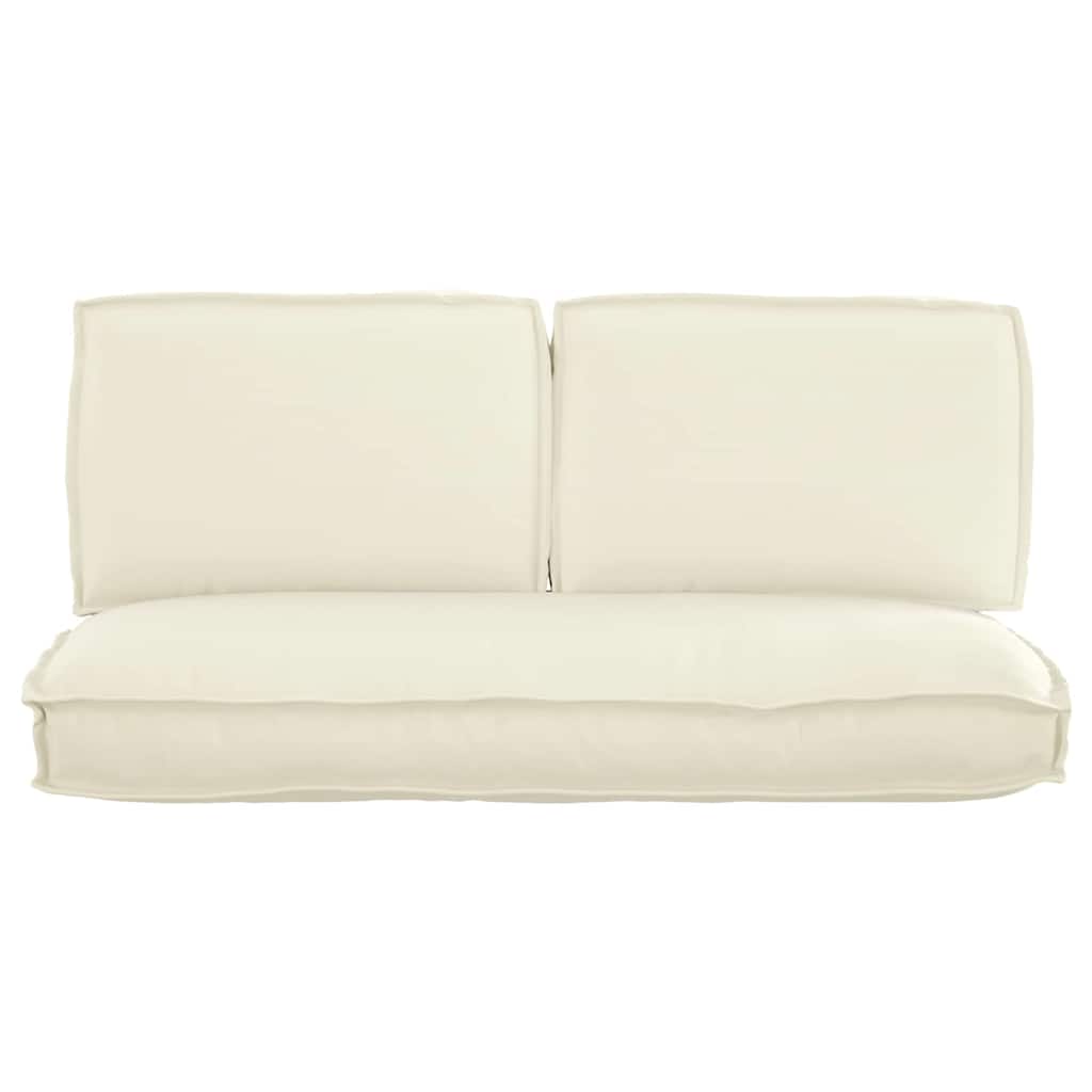 Set di Cuscini Tessuto Oxford Crema 120 x 50 x 52 cm