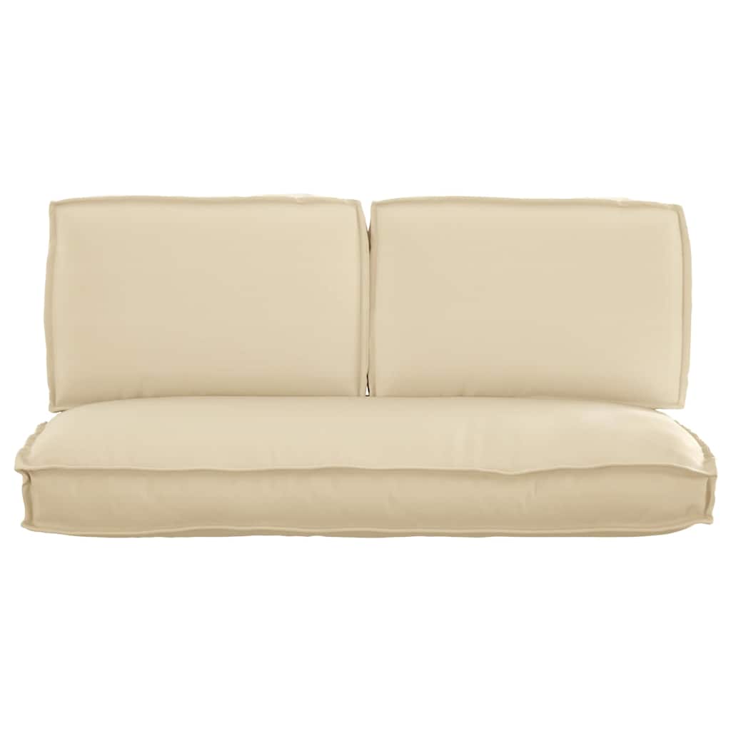 Set di Cuscini Tessuto Oxford Beige 120 x 50 x 52 cm
