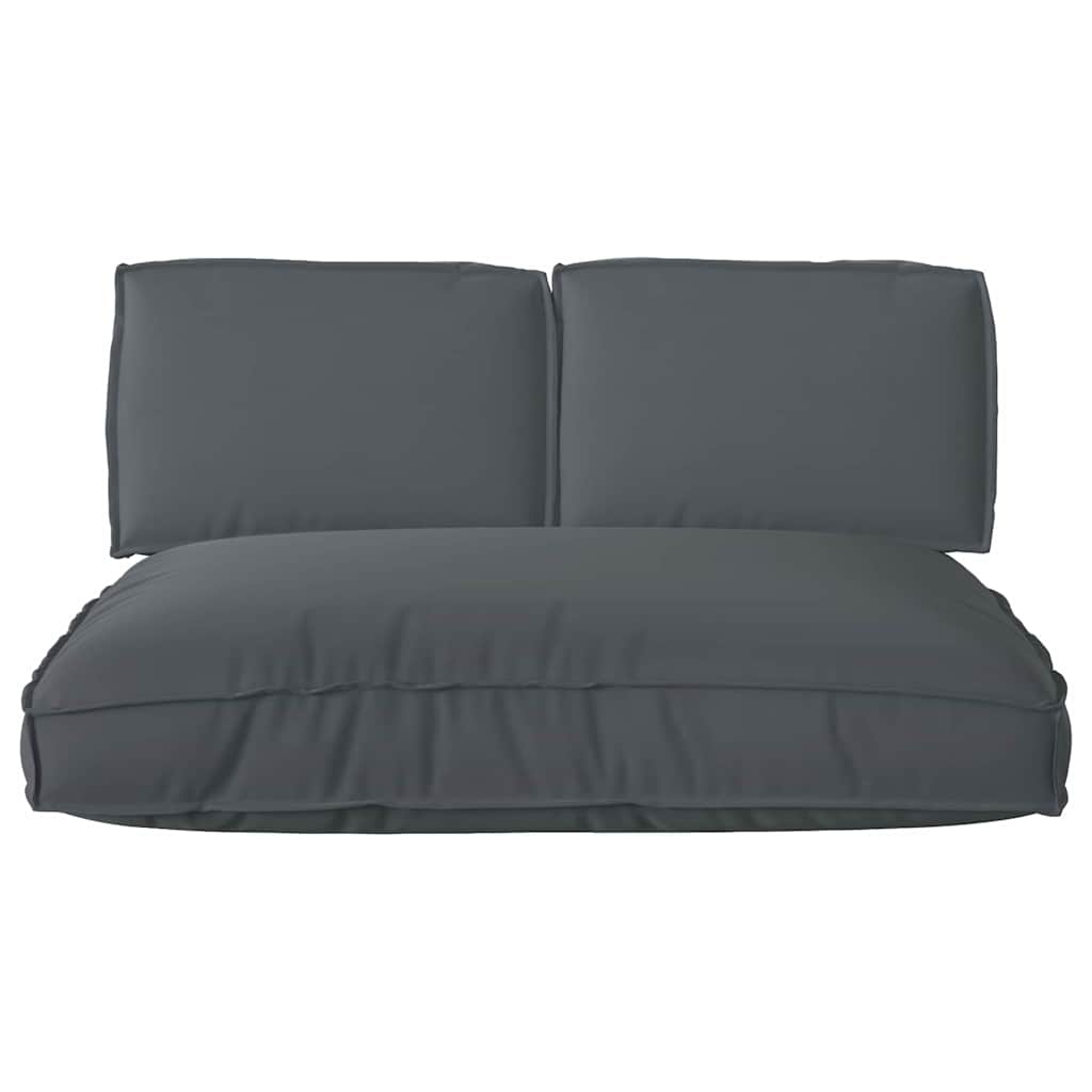 Set di Cuscini Tessuto Oxford Antracite 120 x 80 x 52 cm