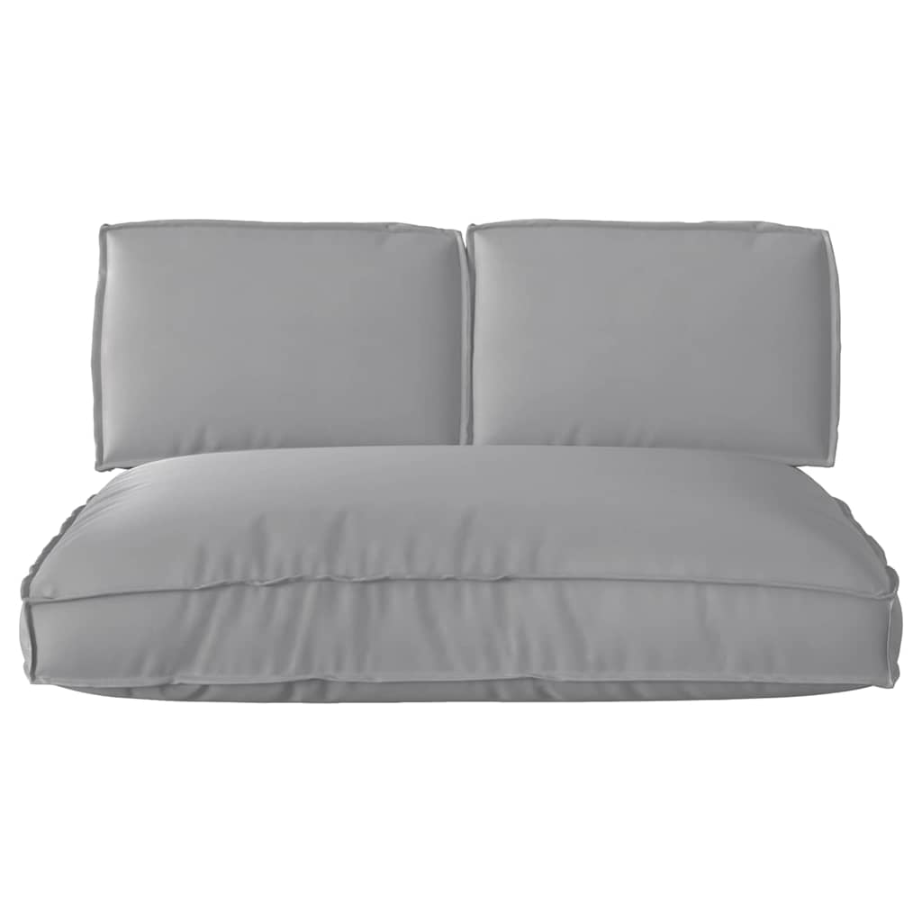 Set di Cuscini Tessuto Oxford Grigio 120 x 80 x 52 cm