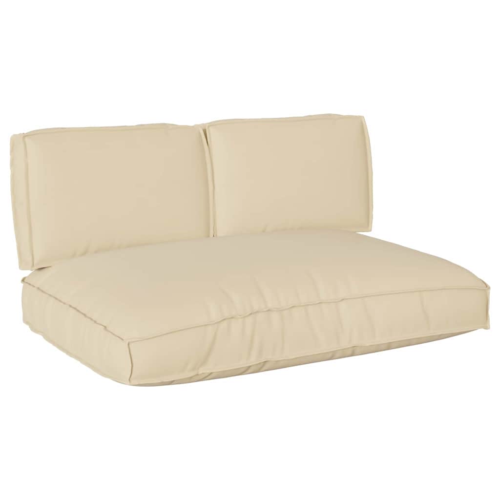 Set di Cuscini Tessuto Oxford Beige 120 x 80 x 52 cm