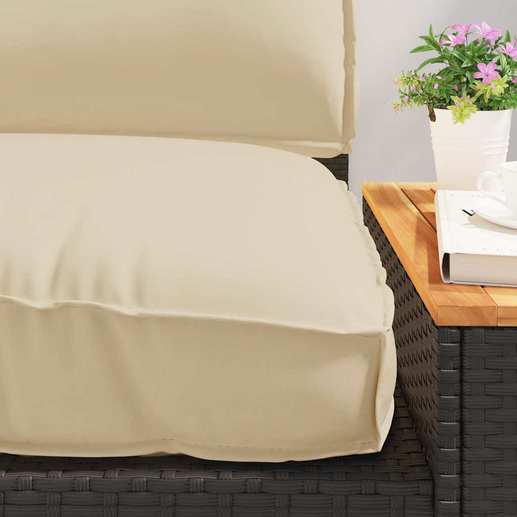 Set di Cuscini Tessuto Oxford Beige 120 x 80 x 52 cm