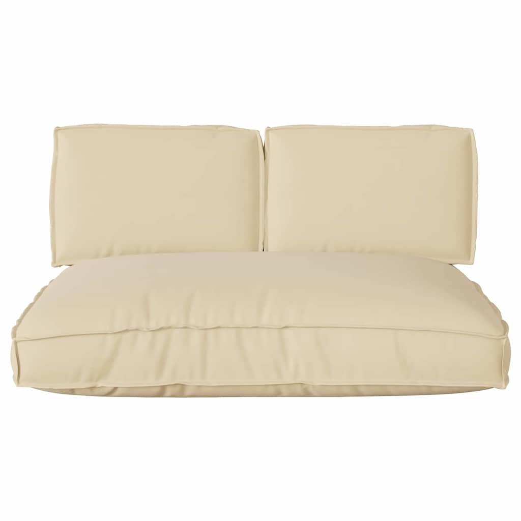 Set di Cuscini Tessuto Oxford Beige 120 x 80 x 52 cm