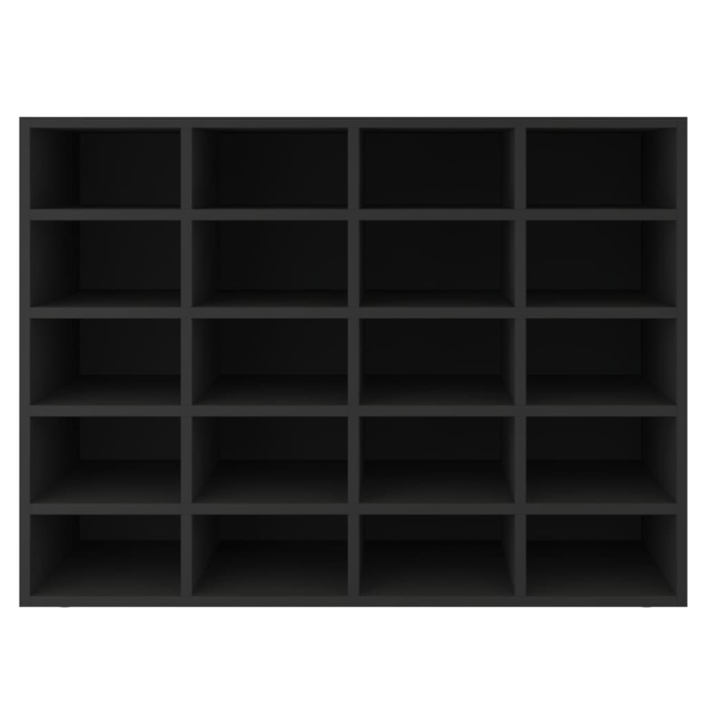 Scarpiera in Legno Multistrato 92x30x67,5 cm Nera