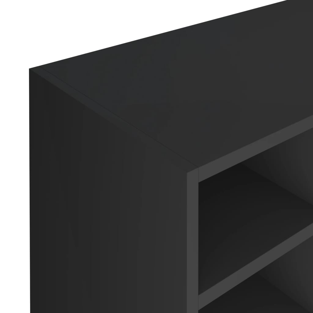 Scarpiera in Legno Multistrato 92x30x67,5 cm Nera