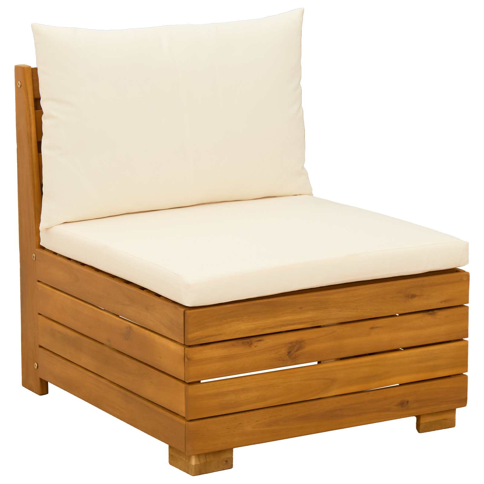 4 pz Set di divani da esterno Legno di Acacia Massello Marrone