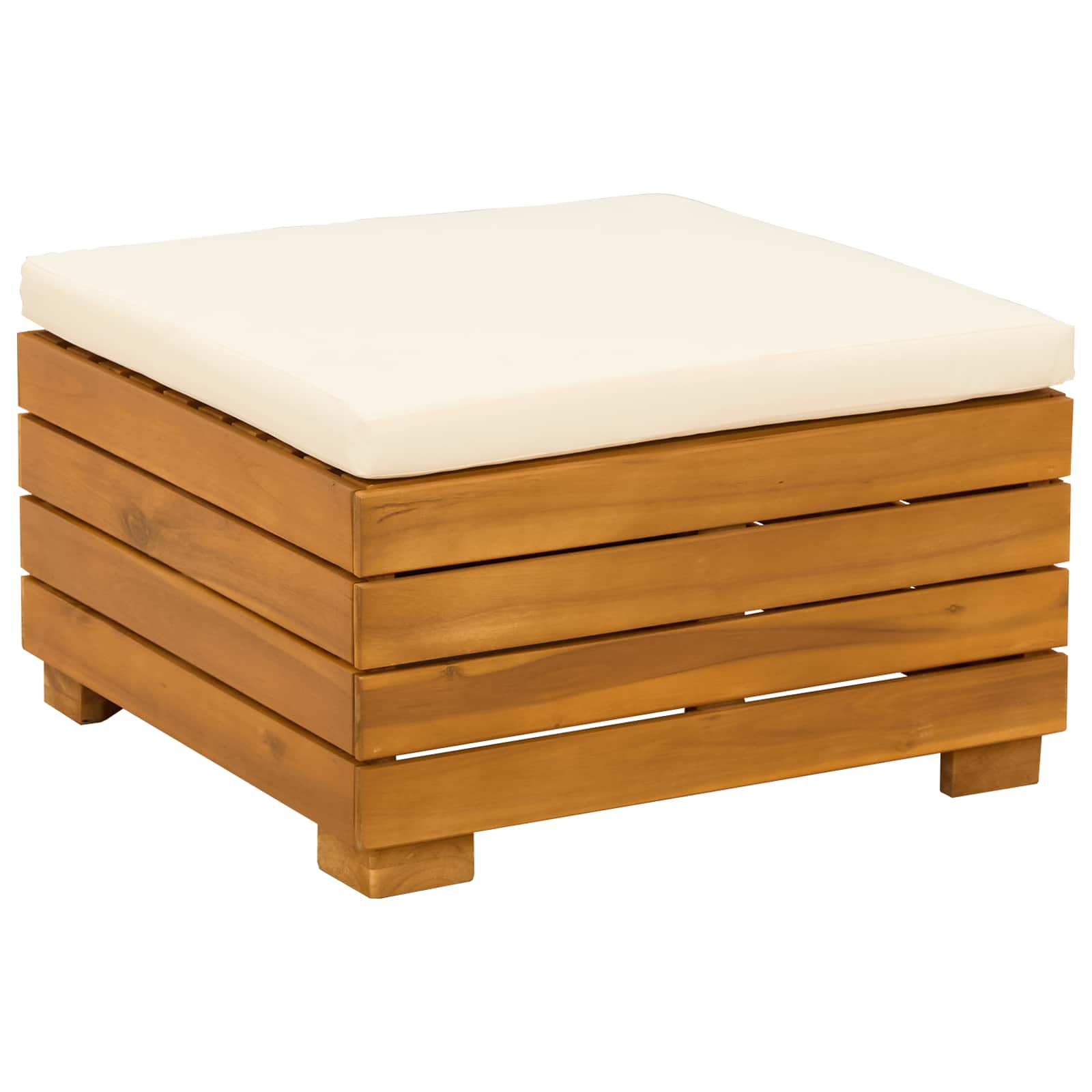 4 pz Set di divani da esterno Legno di Acacia Massello Marrone