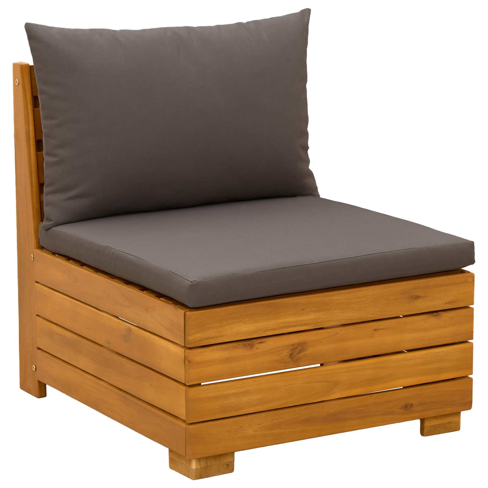 5 pz Set di divani da esterno Legno di Acacia Massello Marrone