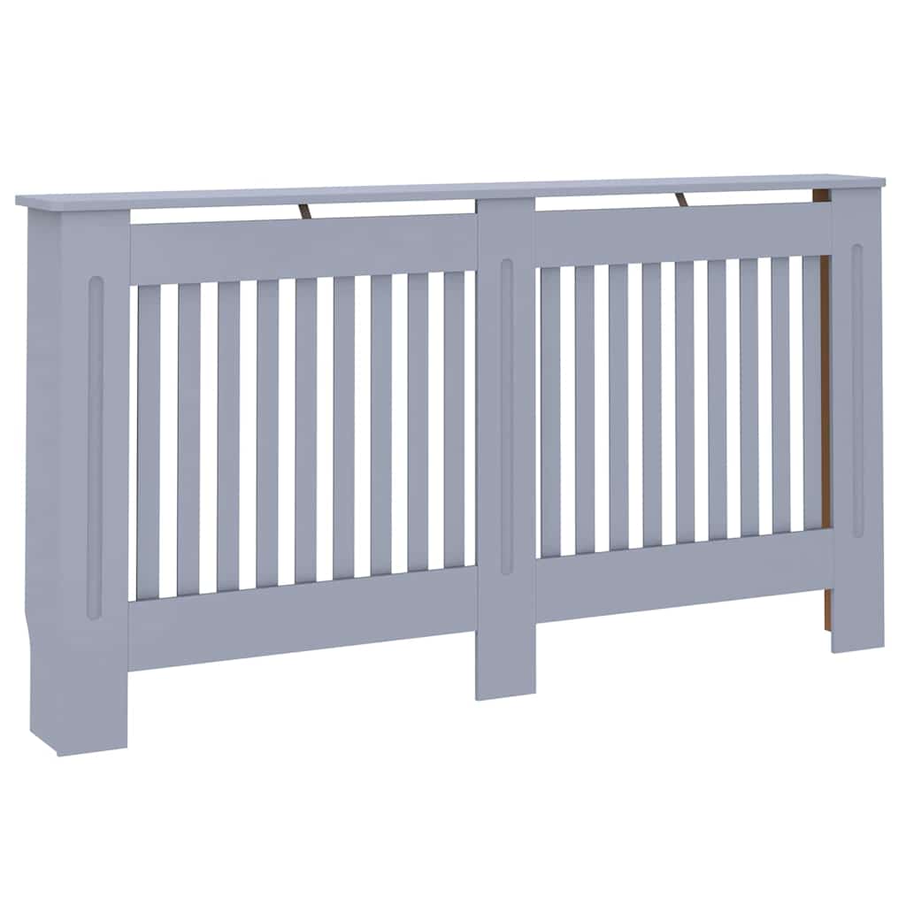 Copertura per radiatori 2 pz Grigio 152 x 19 x 81,5 cm