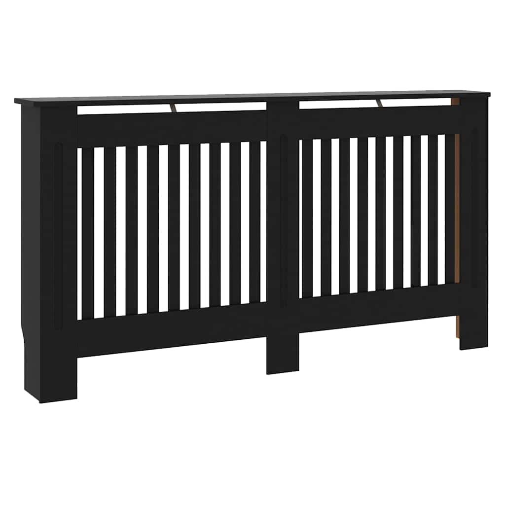 Copertura per radiatori 2 pz Nero 152 x 19 x 81,5 cm
