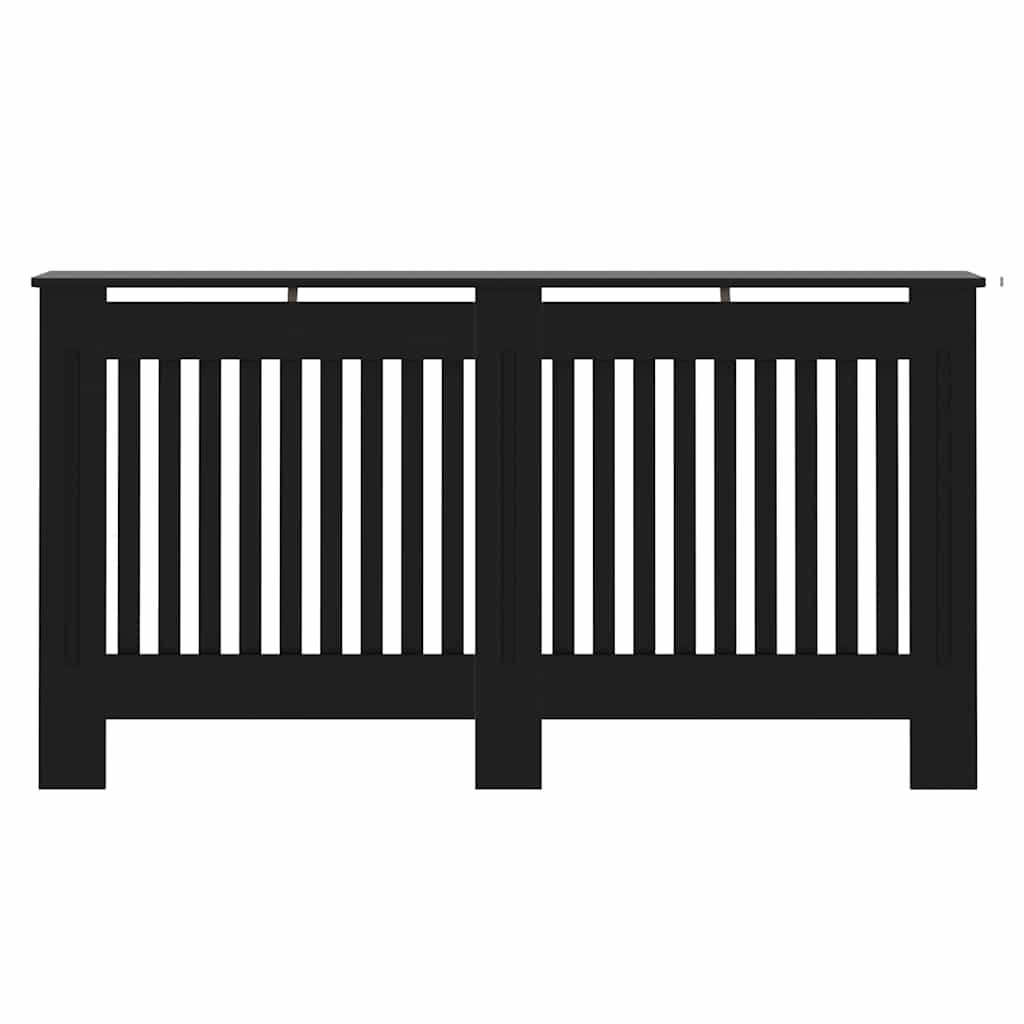 Copertura per radiatori 2 pz Nero 152 x 19 x 81,5 cm