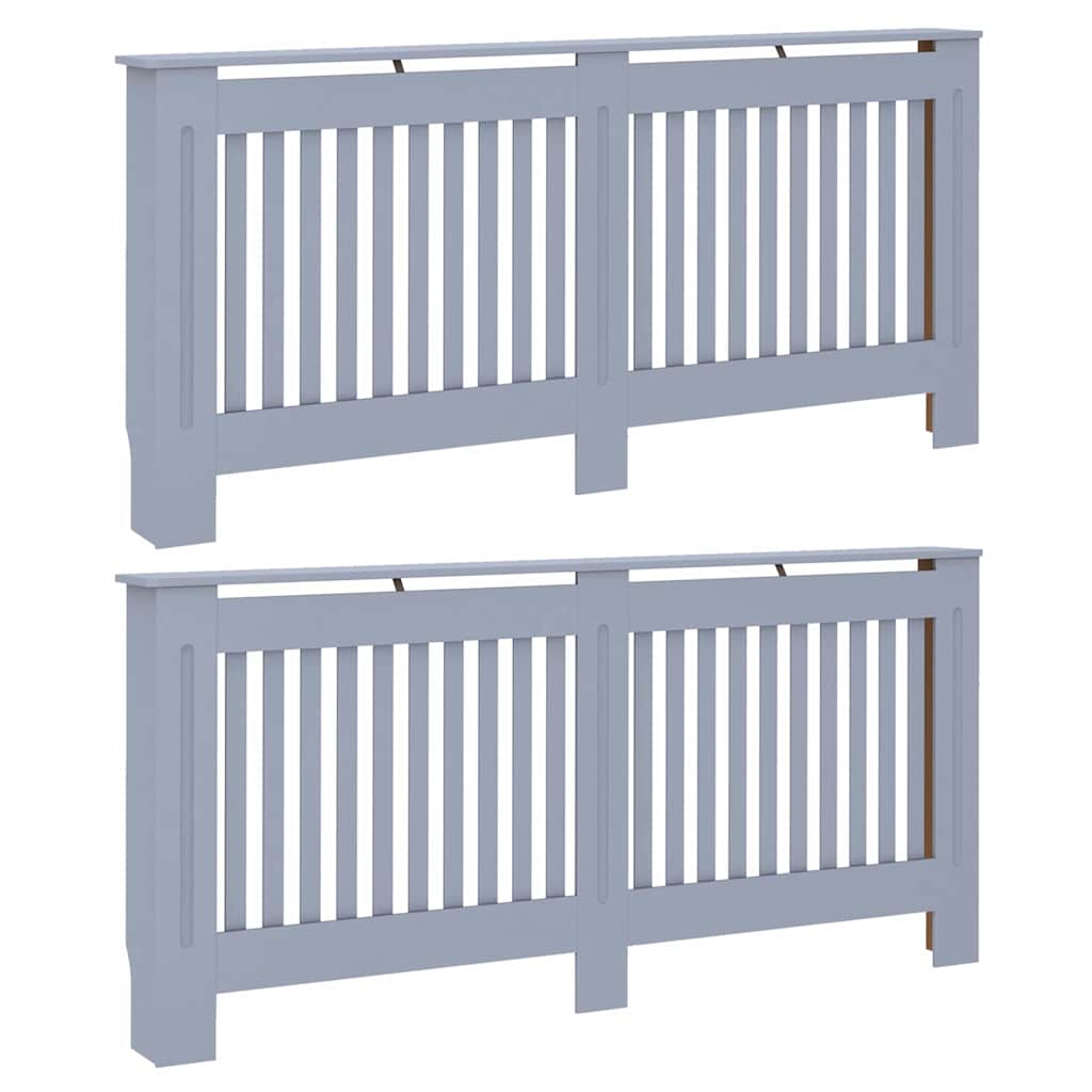Copertura per radiatori 2 pz Grigio 172 x 19 x 81,5 cm