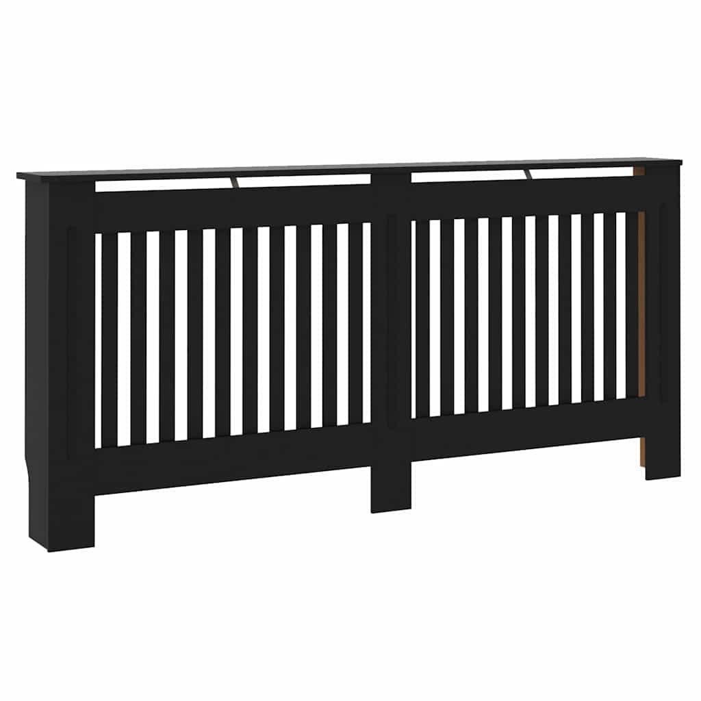 Copertura per radiatori 2 pz Nero 172 x 19 x 81,5 cm