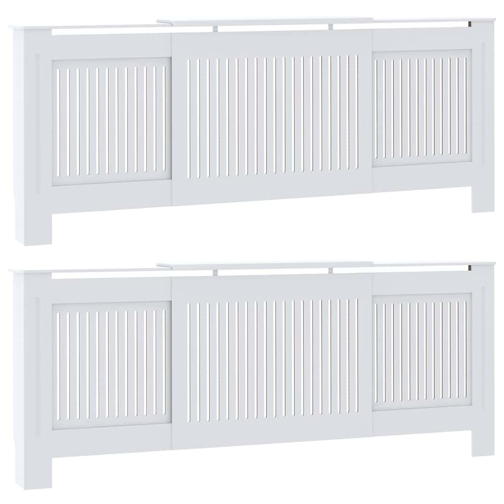 Copertura per radiatori 2 pz Bianco 205 x 20,5 x 81,5cm