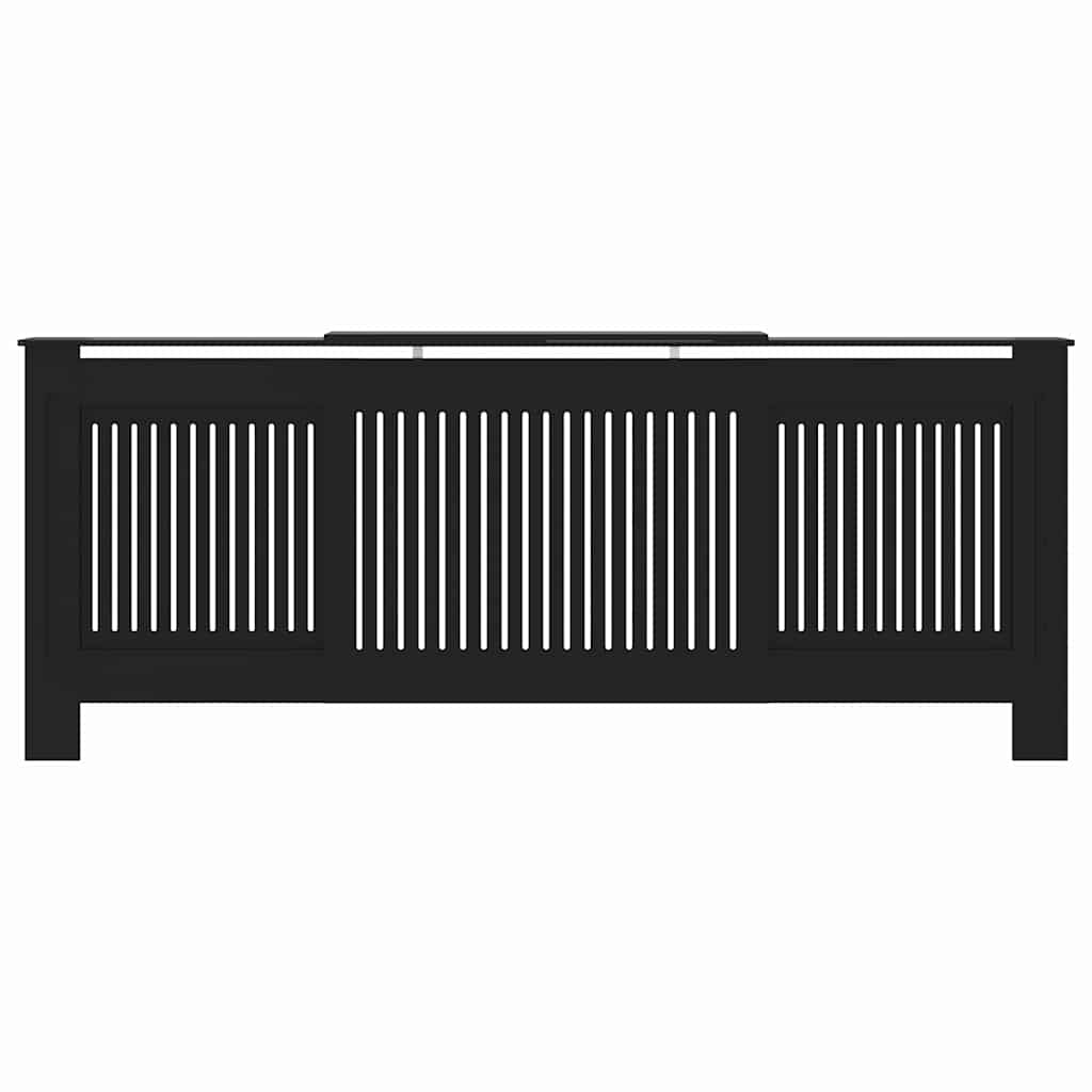 Copertura per radiatori 2 pz Nero 205 x 20,5 x 81,5cm
