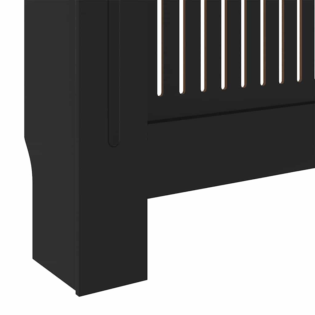 Copertura per radiatori 2 pz Nero 205 x 20,5 x 81,5cm