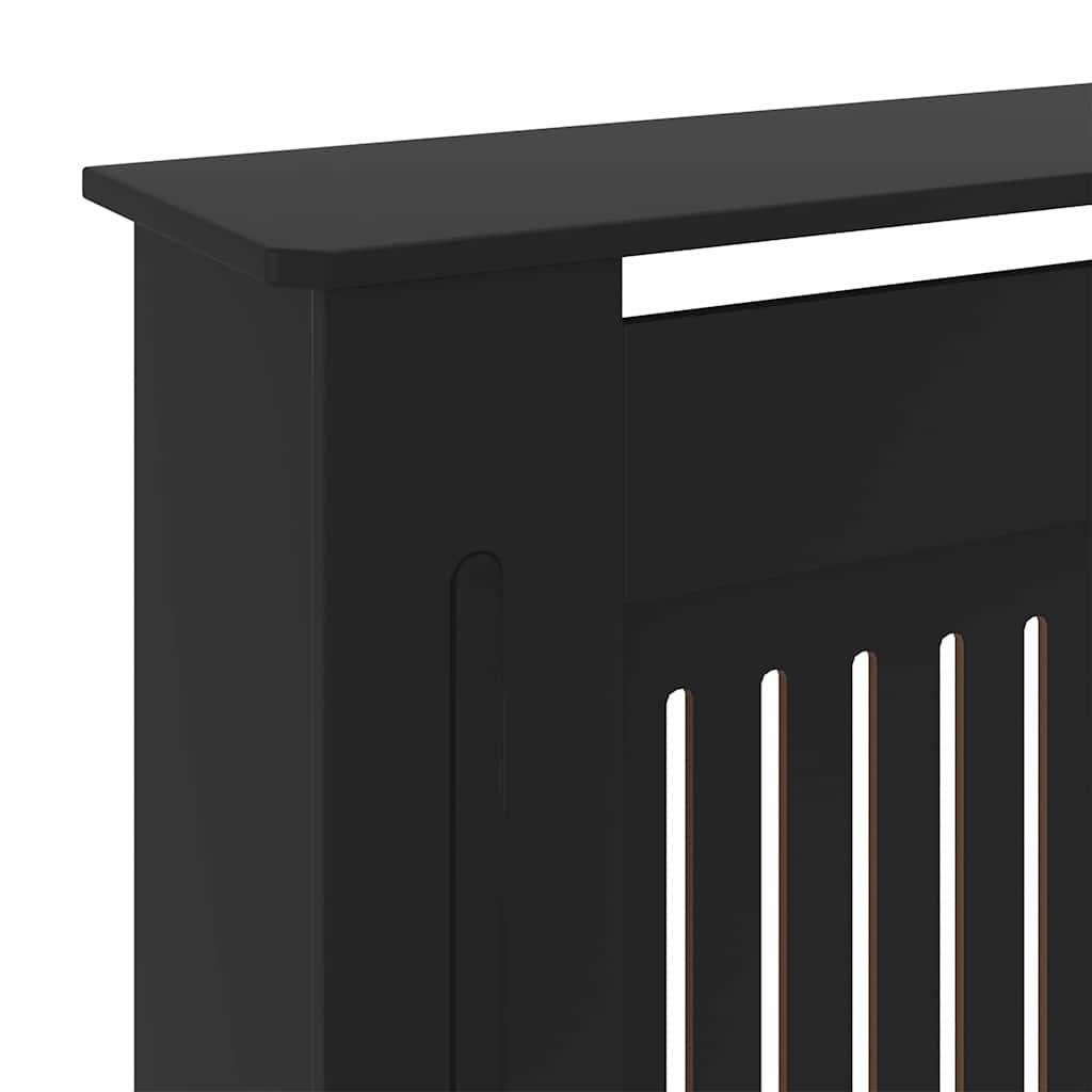 Copertura per radiatori 2 pz Nero 205 x 20,5 x 81,5cm