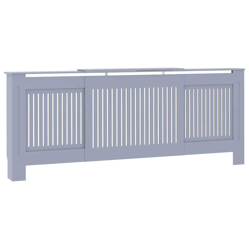 Copertura per radiatori 2 pz Grigio 205 x 20,5 x 81,5cm