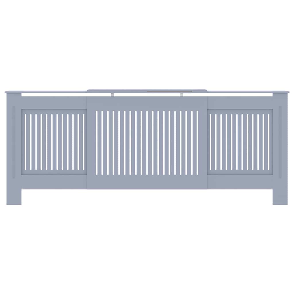 Copertura per radiatori 2 pz Grigio 205 x 20,5 x 81,5cm