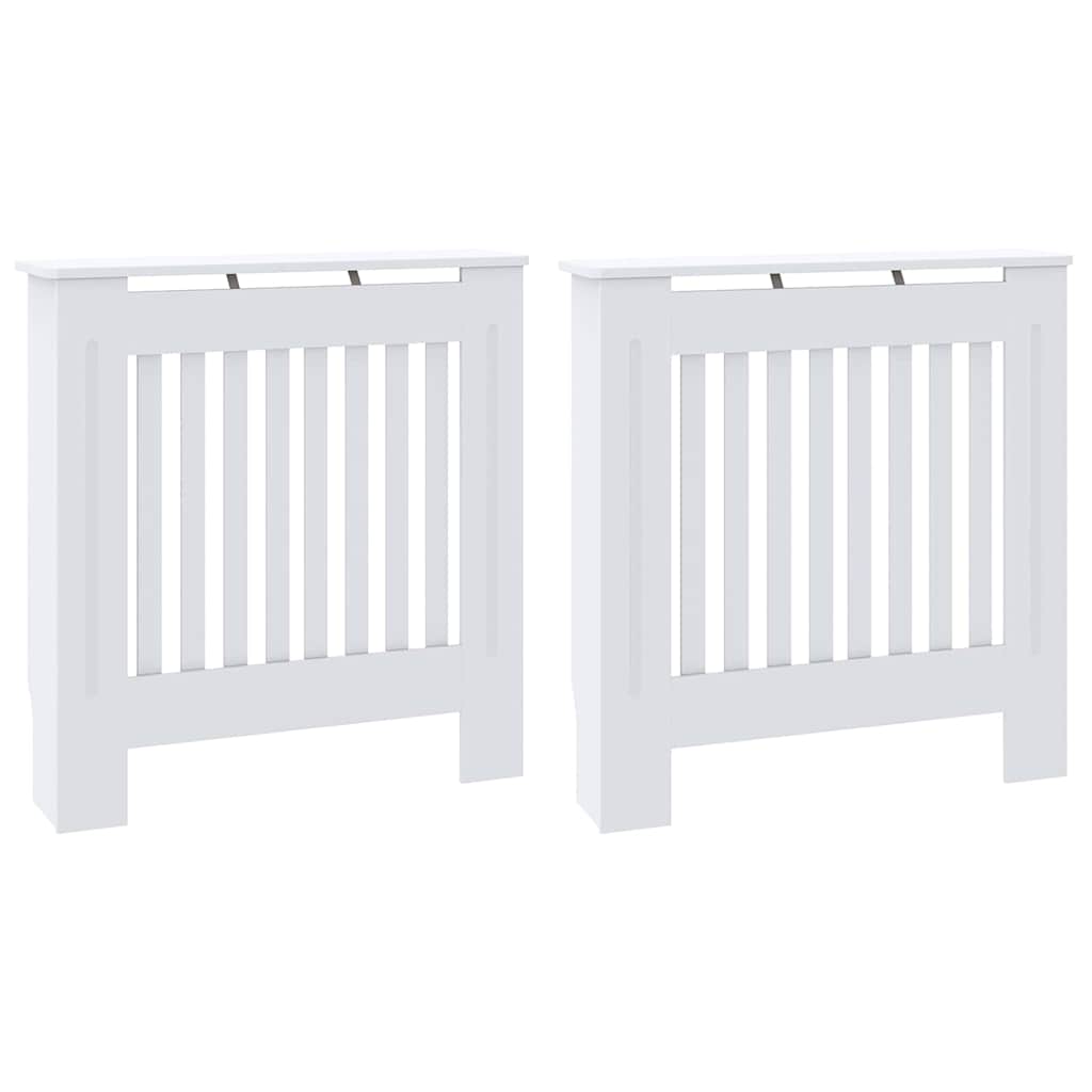 Copertura per radiatori 2 pz Bianco 78 x 19 x 81,5cm