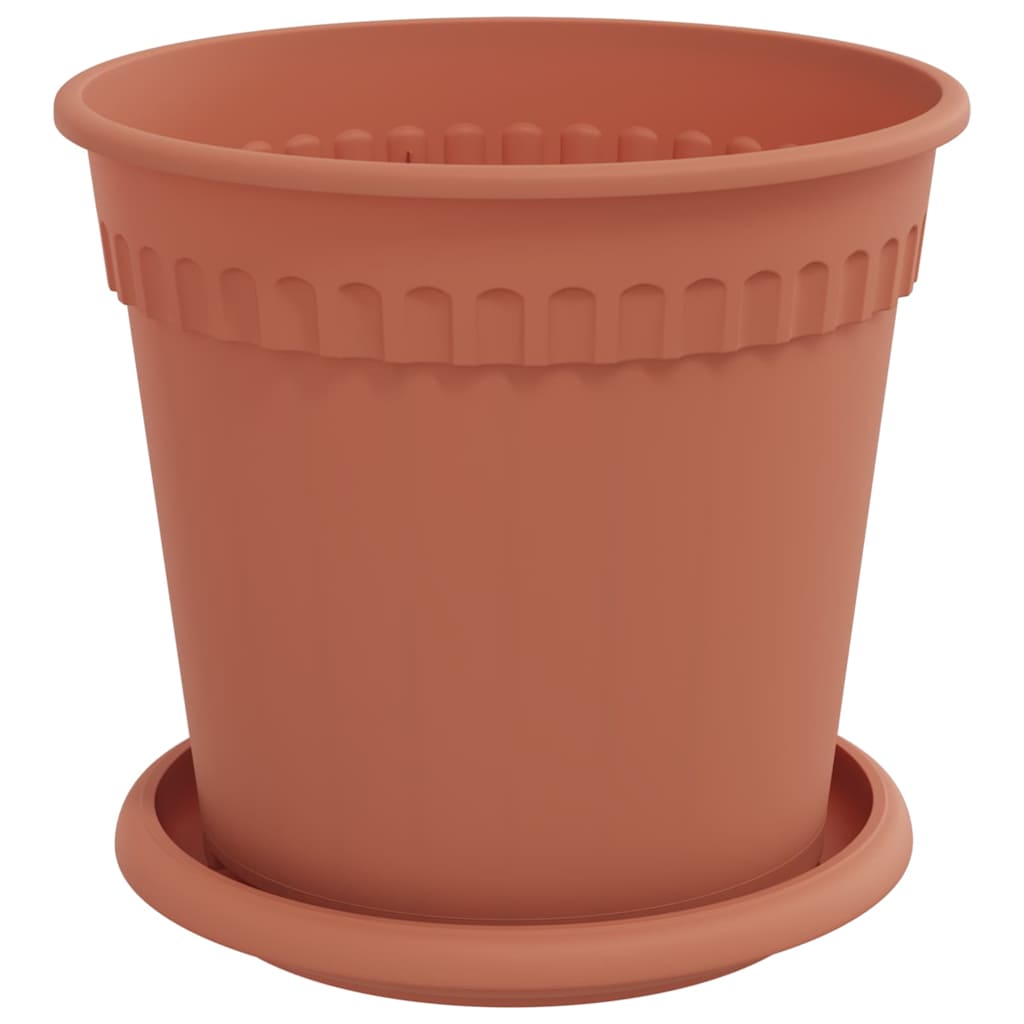 Vasi per Piante 6 pz Rosso Mattone Plastica
