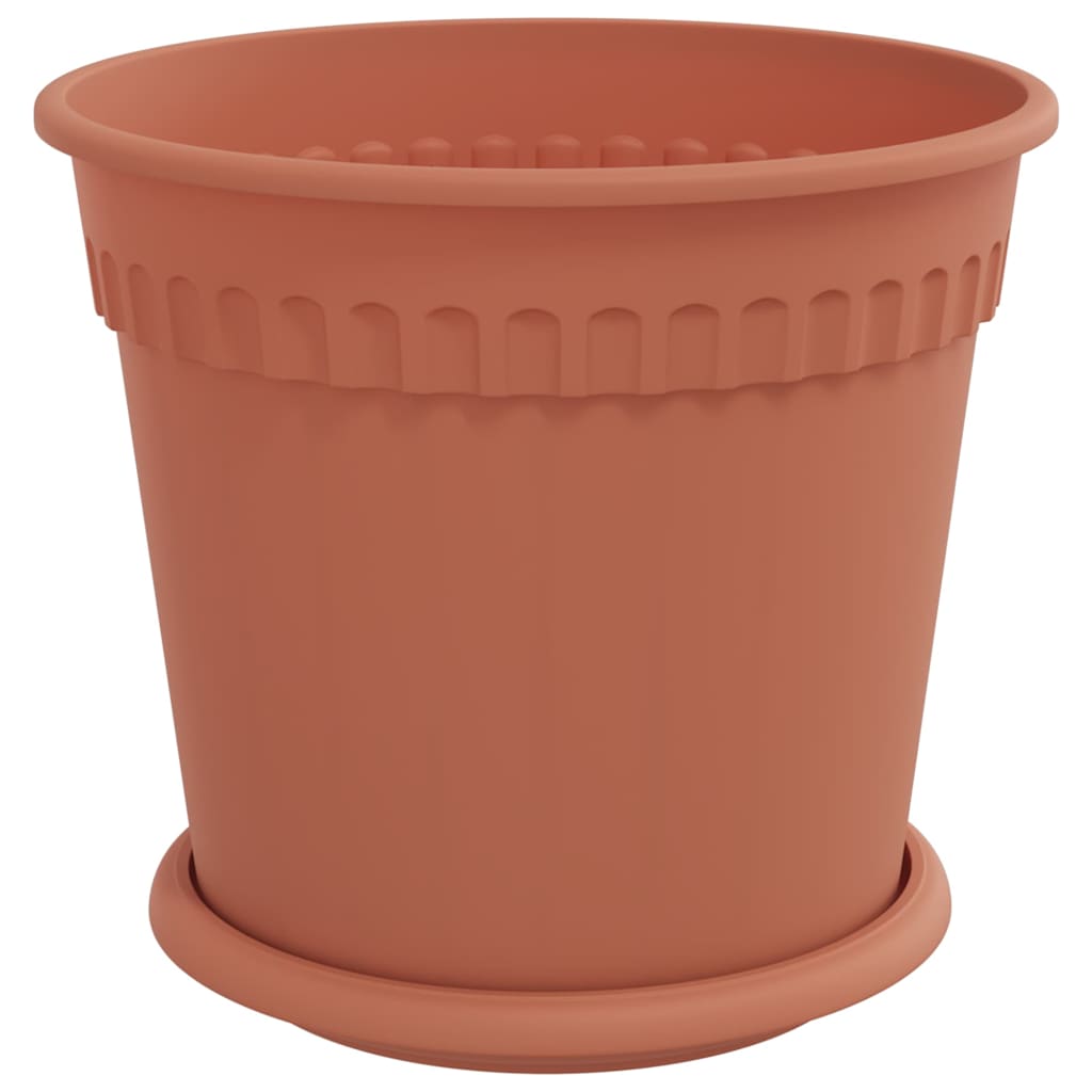 Vasi per Piante 6 pz Rosso Mattone Plastica