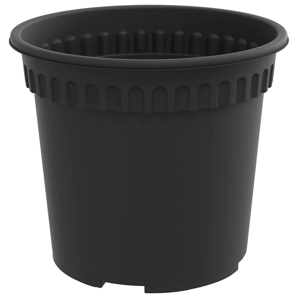 Vasi per Piante 6 pz Nero Plastica