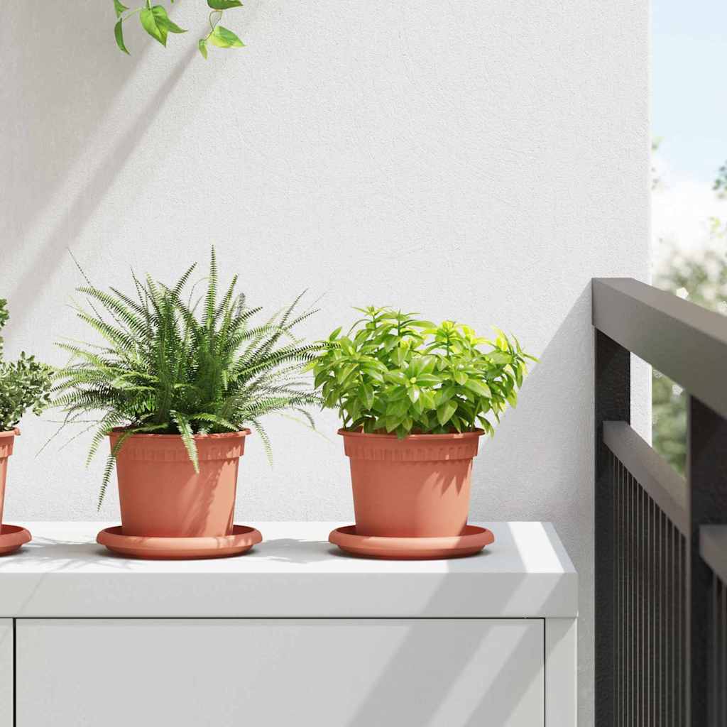 Vasi per Piante 24 pz Rosso Mattone Plastica