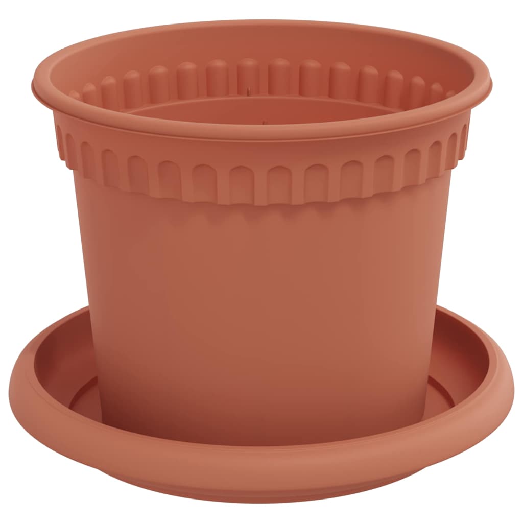 Vasi per Piante 24 pz Rosso Mattone Plastica