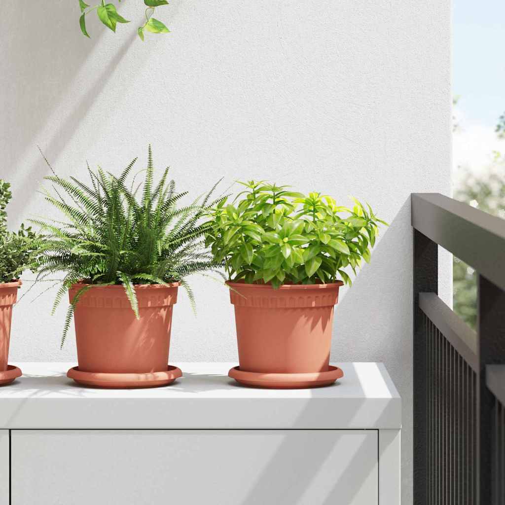 Vasi per Piante 24 pz Rosso Mattone Plastica